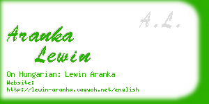 aranka lewin business card